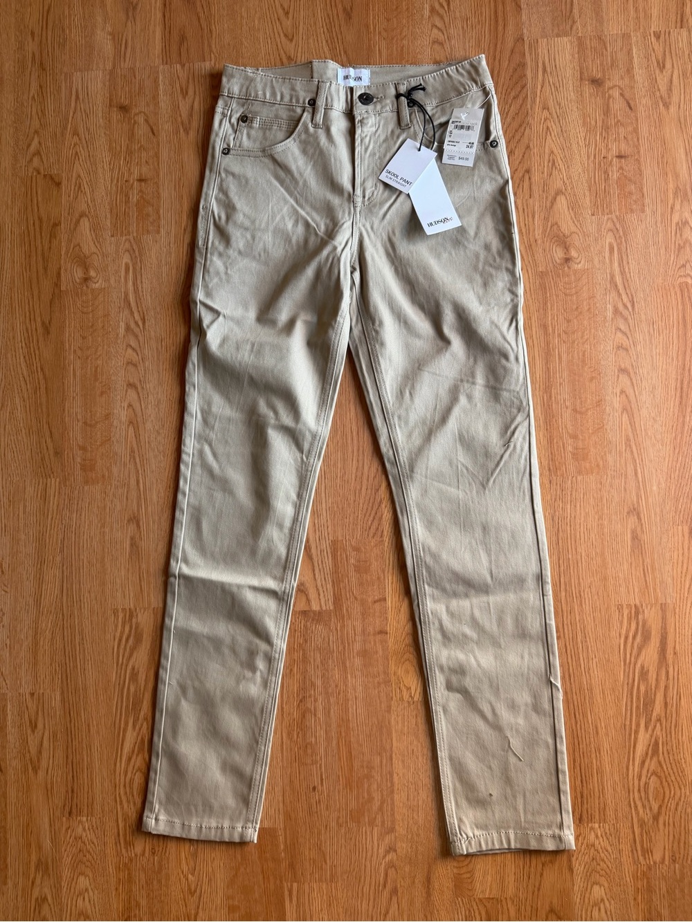 Hudson Jeans Slim Straight Jeans in Light Beige Boys 12 NWT